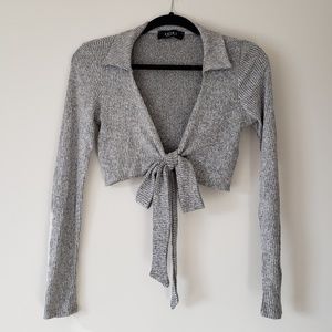 Soft Grey Tie Top